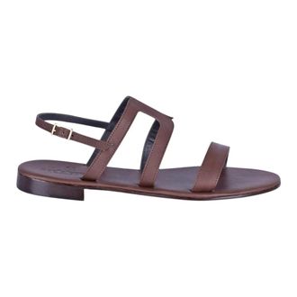 Paolo Ferrara Flat Sandals, female, Brown, Size: 10 US Sandali Capresi