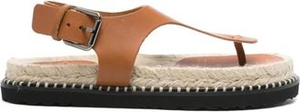 Castaner Bruine Leren Sandalen met Enkelband - Dames - Sandalen - Bruin - 40 EU - Schoenen