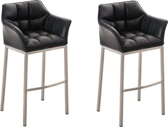 Clp Clp - Set De 2 Taburetes Damaso Negro Acero Inoxidable