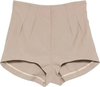MUGLER Korte Broeken, Dames, Beige, S, Katoen, Tailored Shorts