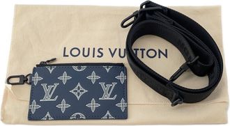 Louis Vuitton Navy White Monogram Shadow Shoulder Bag (Pre-Owned)