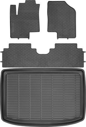 OEM Juego De Alfombrillas De Goma Para Coche Y Maletero Para Kia Venga Minivan (2009-2019)