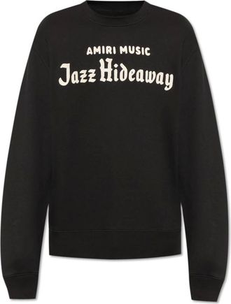 Amiri Hoodies & sweatvesten, Heren, Zwart, S, Katoen, Sweatshirt met logo