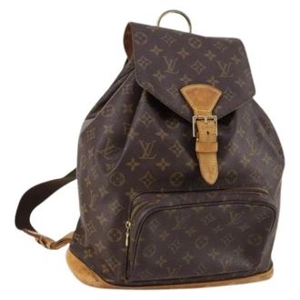 Louis Vuitton Pre-owned Backpacks, female, Brown, Size: ONE SIZE Pre-owned Vintage Canvas Backpack