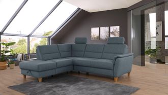 HOME AFFAIRE Ecksofa »Palmera L-Form, B: 236 cm« optional Bettfunktion & Bettkasten, Federkern