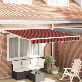 vidaXL Toldo Retr&aacute;ctil 300 X 250 Cm Naranja Y Marr&oacute;n Vidaxl