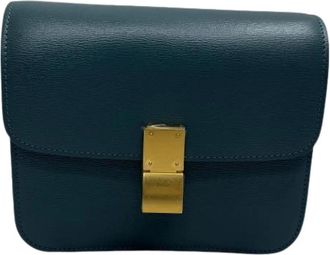 Celine Pre-owned Smooth Teen Box Bag - Dames - Vintage Schoudertas - Groen - ONE Size - Leer - Vintage