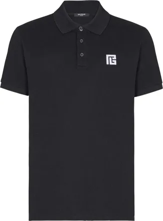 Balmain Logo-embroidered Polo Shirt
