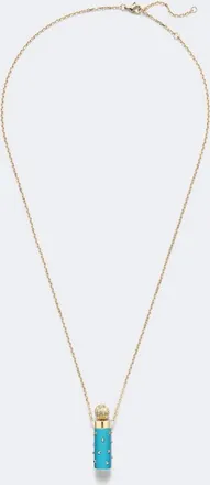 Yvonne L&eacute;on Yvonne L&eacute;on Collar con colgante Petit Vase Berlingot de oro amarillo y blanco de 9 ct con esmeralda y diamante