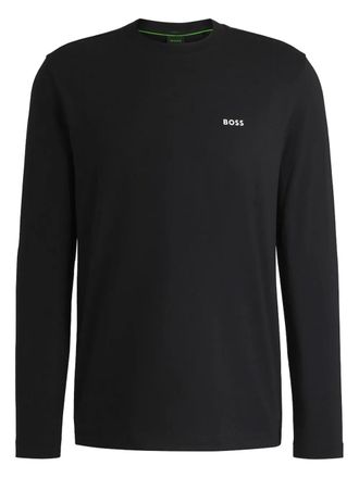 HUGO BOSS T-shirt met logoprint - Zwart