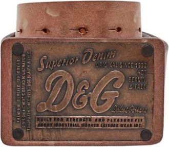 Dolce & Gabbana Pre-owned Belts, female, Brown, Size: ONE SIZE Pre-owned Vintage Inspired Buckle Belt