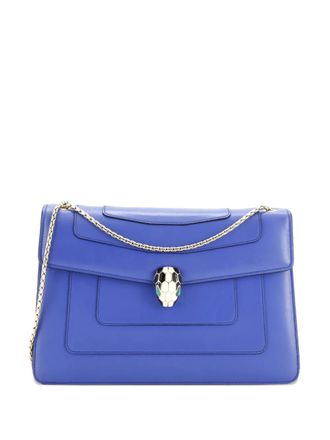 Bulgari Serpenti Forever Leather Medium shoulder bag - Blue