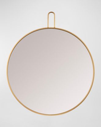 Surya Athanasia 30 Round Wall Mirror, Gold