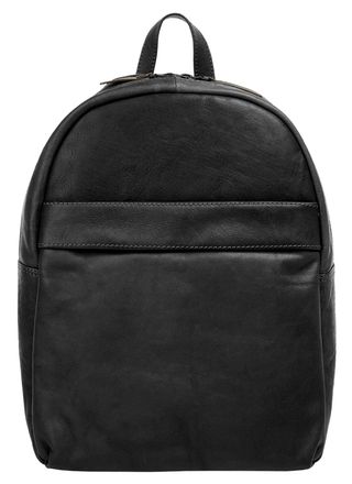 X-zone Laptoprucksack X-ZONE, Gr. B/H/T: 30cm x 23cm x 8cm, onesize, schwarz, Leder, Rindsleder, unifarben, Rucks&auml;cke Laptoprucksack, echt Leder
