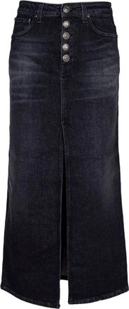 Dondup Stijlvolle Denim Rokken voor Vrouwen - Dames - Spijkerrokken - Zwart - W29 - Denim - Rokken