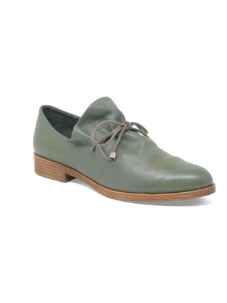 Django & Juliette Womens Kotty Loafers In Olive Leather