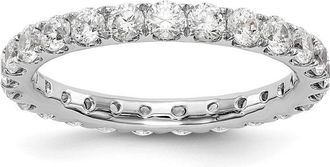 Diamond2Deal 14k Rose Gold Lab Grown Diamond Eternity Wedding Band Ring 1.5Ct Clarity- VS Color- D-E