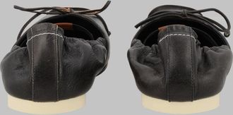 Maison Margiela Square Toe Calf Leather Ballet Flat - Black