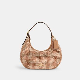 Coach Womens Emily Shoulder Bag With Gingham Print - Beige - One Size