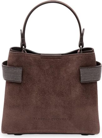Brunello Cucinelli Small Soft Velour Crossbody Bag