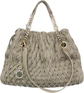 Bulgari Pre-owned Shoulder Bag - Dames - Vintage Schoudertas - Grijs - ONE Size - Leer - Vintage