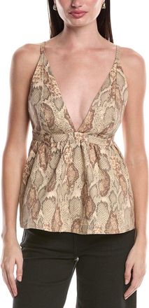 AFRM Afrm Declan Deep V-Neckline Peplum Top