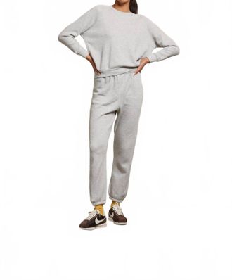 perfectwhitetee Stevie Fleece Easy Sweatpant In Ash