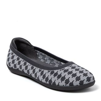 Dearfoams Womens Misty Ballet Flat Indoor/Outdoor Slip Ons