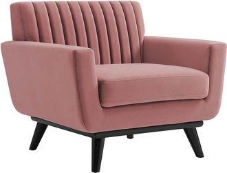 ModWay Engage Channel Tufted Performance Velvet Armchair