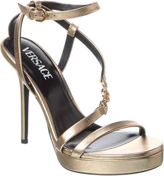 Versace Medusa Leather Platform Sandal