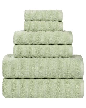 Superior Zuma Zero Twist Cotton Medium Weight Soft Absorbent 6pc Towel Set