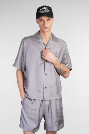 Amiri Camicia in seta grigia