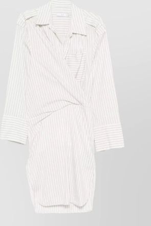 Iro lazul cotton dress wrap front stripe