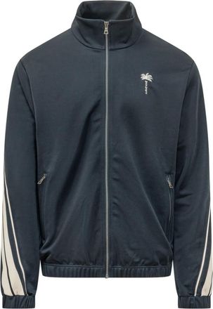 Palm Angels Navy Striped Track Jacket