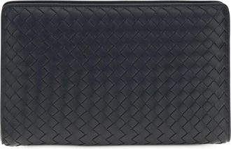 Bottega Veneta Womens Clutch Agenda Nappa Leather Midnight-Brass V-S Lambskin Wallets & Purses