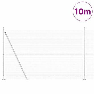 Berkfield Home Modern Fence Post Set Set of 2 Galvanised steel 10 x 1.5 m Durable in Silver