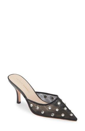 Loeffler Randall Paloma Embellished Pointed Toe Mule in Black/Crystal at Nordstrom Rack, Size 7.5