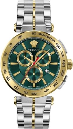 Versace Heren Chronograaf Horloge Aion - Heren - Horloges - Groen - ONE Size - Accessoires