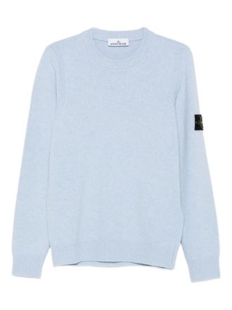 Stone Island Compass-motif wool-blend sweater - Blue