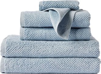 Coyuchi Air Weight 6-Piece Organic Cotton Towel Set in Stone Blue at Nordstrom, Size 6 Piece Set
