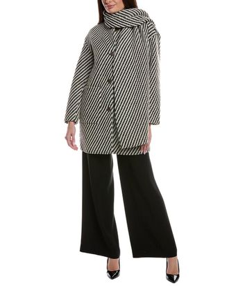 Ellen Tracy Bold Twill Coat