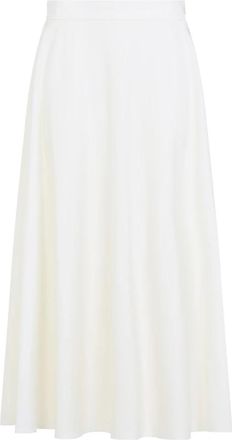 Ralph Lauren Kenzie Wool-Blend Skirt - Dames - Midirokken - Beige - S - Wol - Rokken