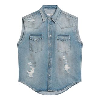 Maison Margiela Denim Shirts, male, Blue, Size: M Denim Shirt