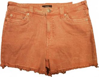 True Religion Womens Maisie High Rise Short In Lobster Bisque