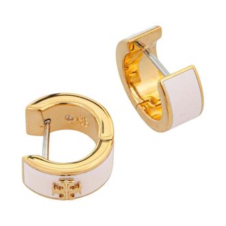 Tory Burch Accessoires, Dames, Roze, ONE Size, Kira Huggie Oorbellen