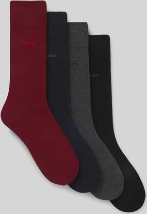 HUGO BOSS Socken aus Baumwoll-Mix im 4er-Pack in Bordeaux, Größe 40-46