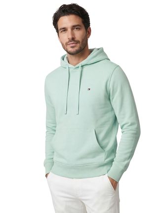 Tommy Hilfiger Casual hoodie met trekkoord en ribboord mint Tommy Hilfiger