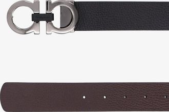 Ferragamo Mens Reversible Leather Belt Black