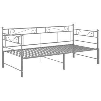 Berkfield Home Pull-out Sofa Bed Frame Grey Metal 90x200 cm