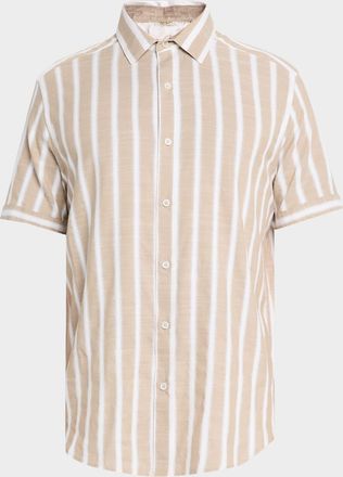 Robert Graham Mens Preston Stripe Short-Sleeve Shirt